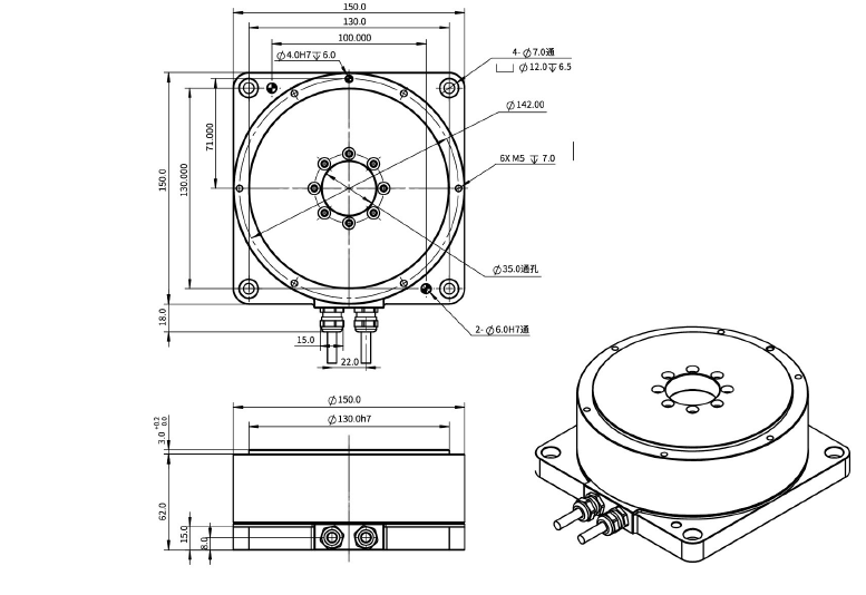 EDDR150-H65-MI 外轉(zhuǎn)子力矩電機