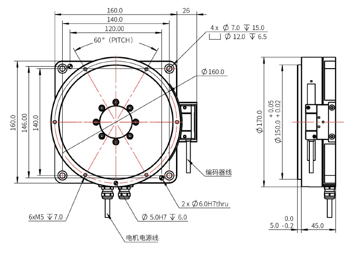 EDDR170-H50-015-CA010-0.5 角度轉(zhuǎn)臺(tái)