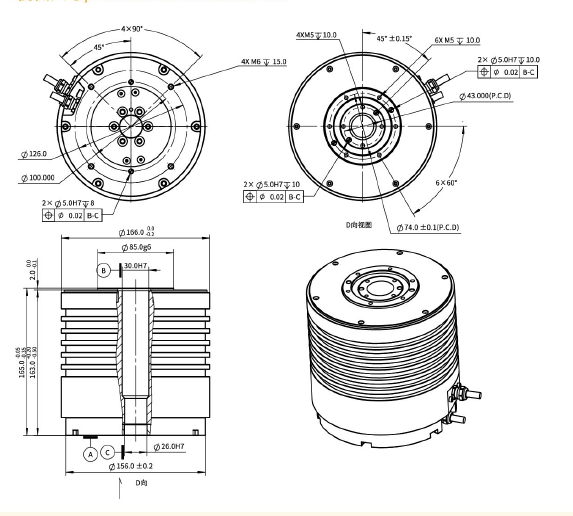 IDDR166-H165-M|內(nèi)轉(zhuǎn)子力矩電機(jī)